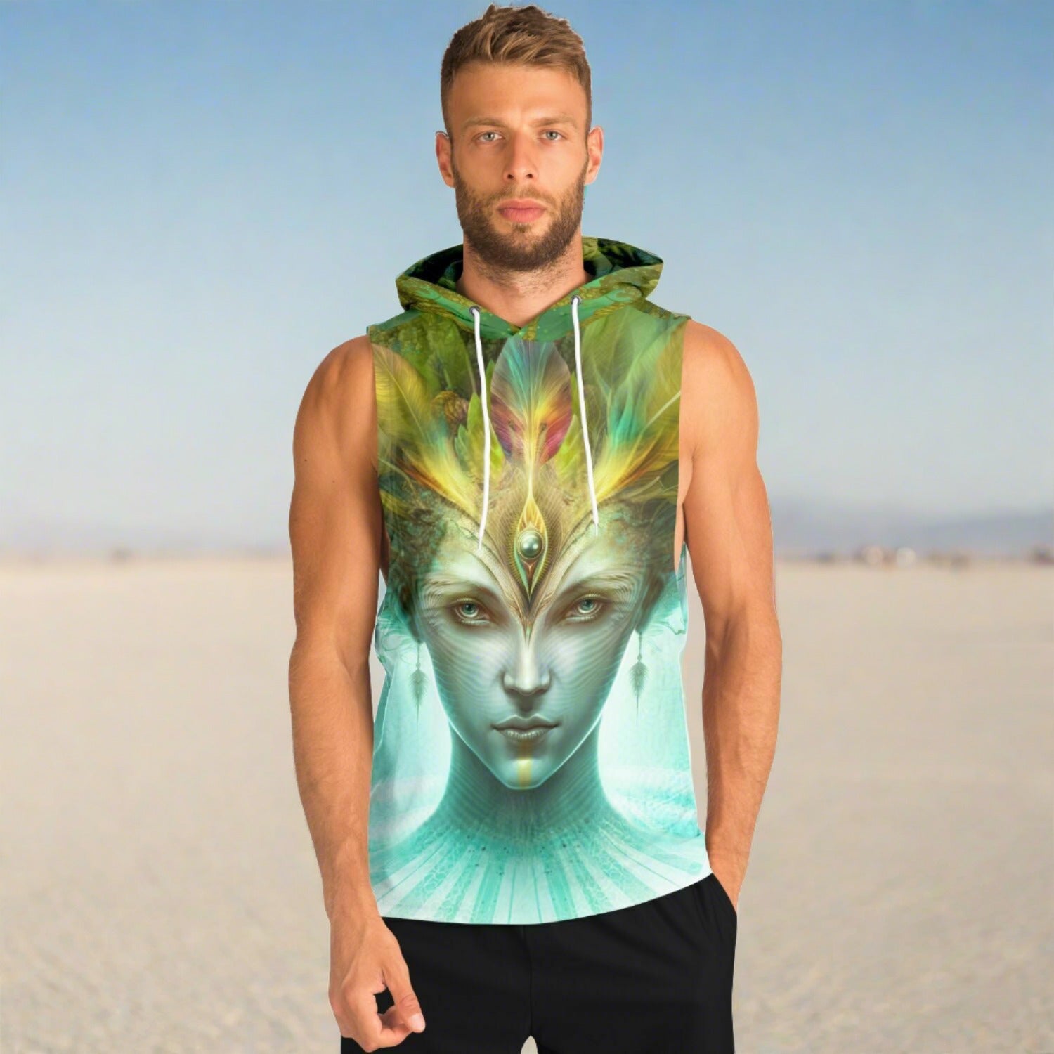 AWAKENING AHIMSA - SLEEVELESS HOODIE